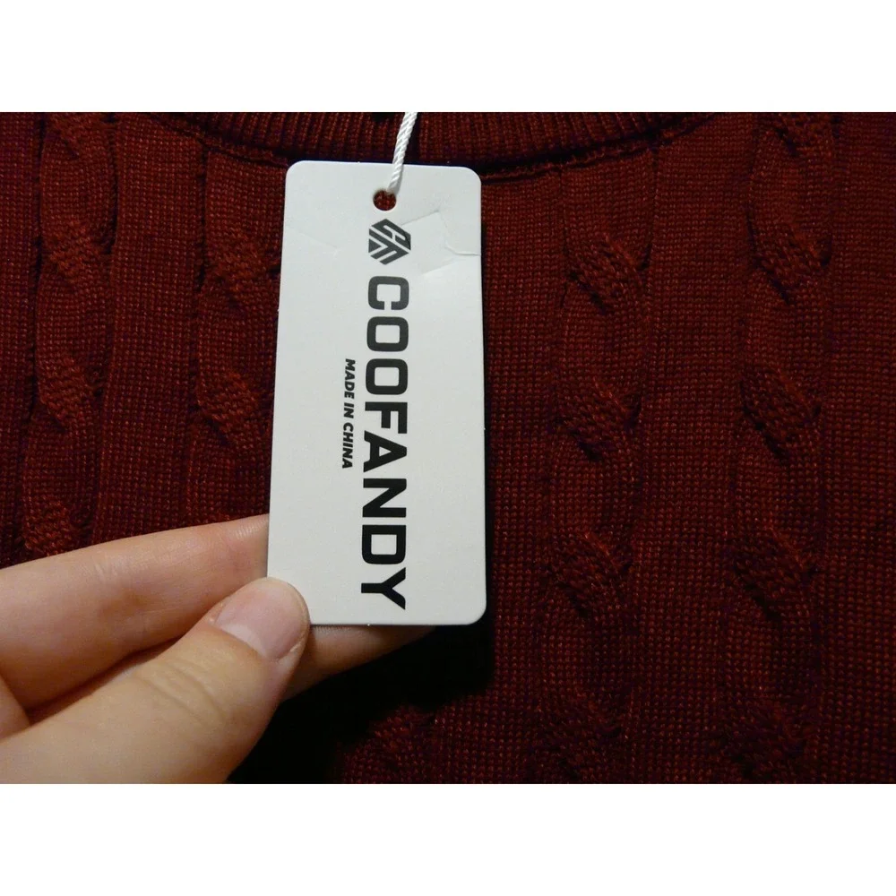Coofandy cable knit